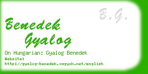 benedek gyalog business card